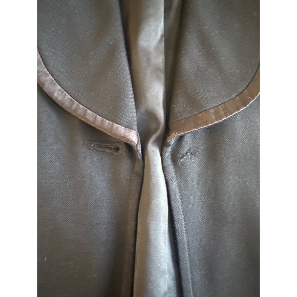 Club Monaco Black Satin-Trim Open Front Blazer Jacket Size 6 - Picture 12 of 12